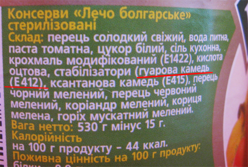 Применение Е412 Гуаровой камеди в пищевой промышленности