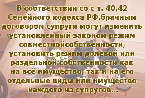 Что регулирует брачный договор