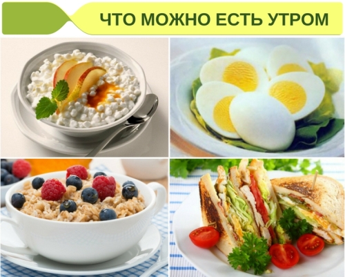 Что можно есть утром?