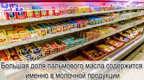 Пальмовое масло в молочных продуктах