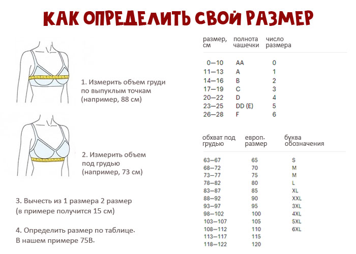 Как определиться с размером бюстгальтера