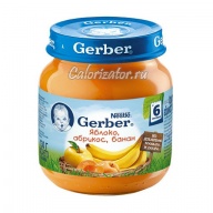 Пюре Gerber Яблоко абрикос банан