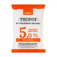 Творог Избёнка (ВкусВилл) 5% из топленого молока