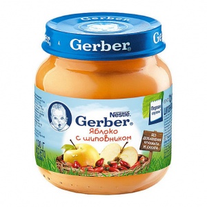 Пюре Gerber Яблоко с шиповником