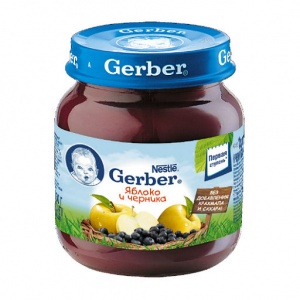 Пюре Gerber Яблоко и черника