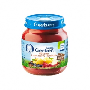 Пюре Gerber Яблоко с лесными ягодами