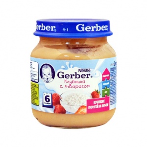 Пюре Gerber Клубника с творогом