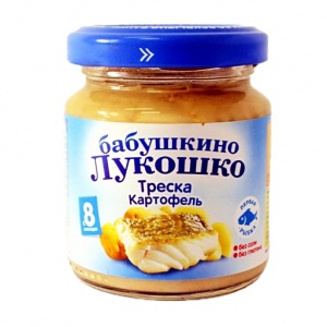 Пюре Бабушкино Лукошко Треска Картофель