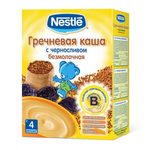 Гречневая каша Nestle безмолочная с черносливом