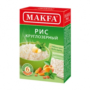 Рис Makfa круглозерный в пакетиках