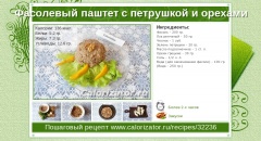 Фасолевый паштет с петрушкой и орехами