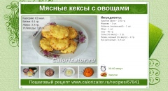 Мясные кексы с овощами