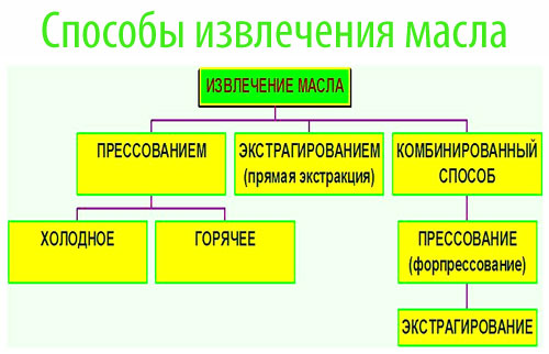 Способы извлечения масла